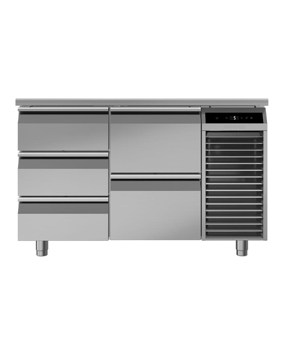 Etabli réfrigéré - 136 Litre - 5 tiroirs - Plan de travail inox - Liebherr - FRTSvg 7523-40/T01