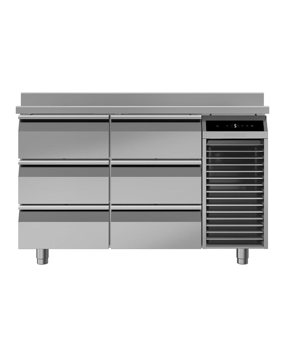 Etabli réfrigéré - 140 Litre - 6 tiroirs - Plan de travail inox - Rebord droit - Liebherr - FRTSvg 7524-40/S01