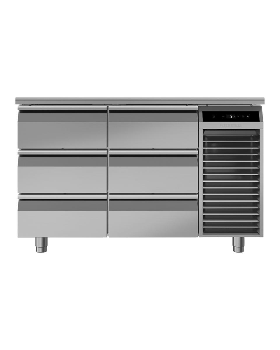 Etabli réfrigéré - 140 Litres - 6 tiroirs - Plan de travail inox - Liebherr - FRTSvg 7524-40/T01