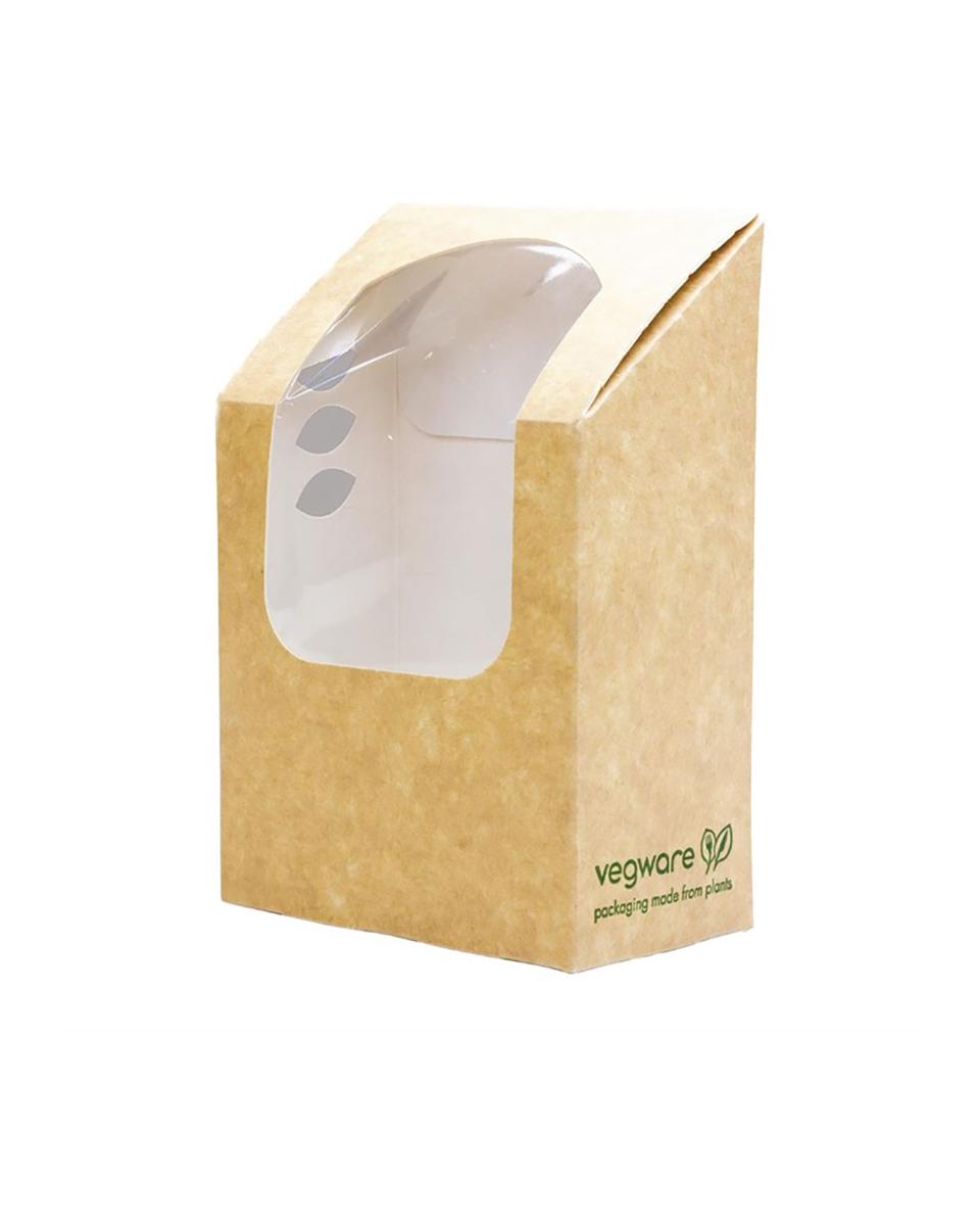 Boîtes à tortillas jetables - 500 pièces - H 13,5 x 9,5 x 5 CM - Papier - Vegware - CL705