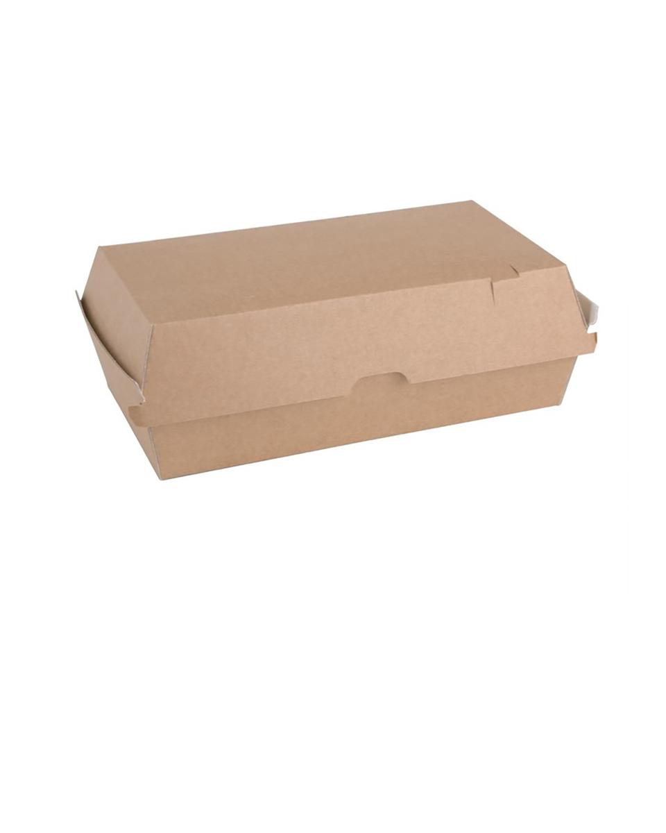 Boîtes à hamburger jetables - 100 pièces - H 8,2 x 20,4 x 10,7 CM - Vert Fiesta - FB667