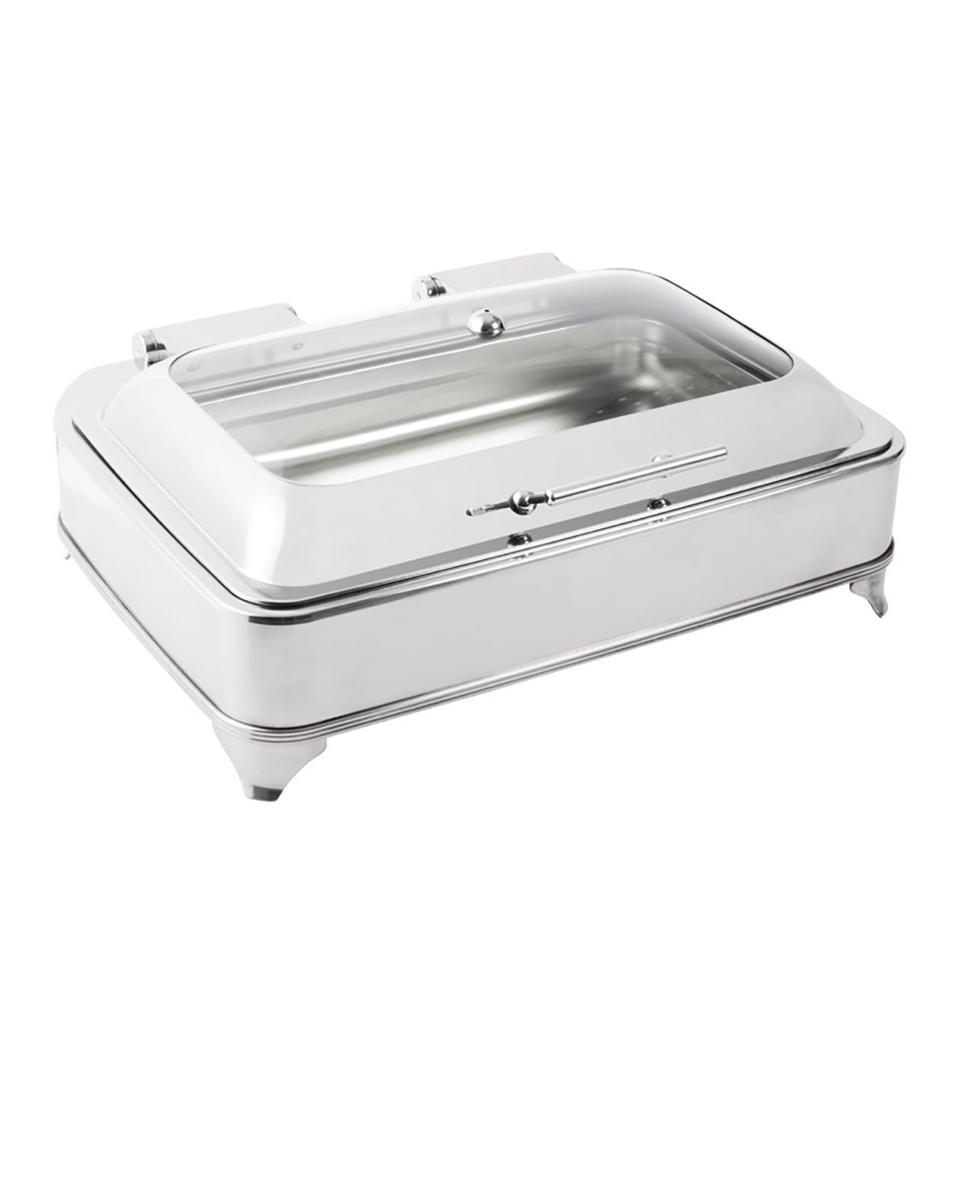 Chafing dish électrique - 8 Litres - H 25 x 59 x 45,5 CM - Inox/Verre - Olympia - GD128