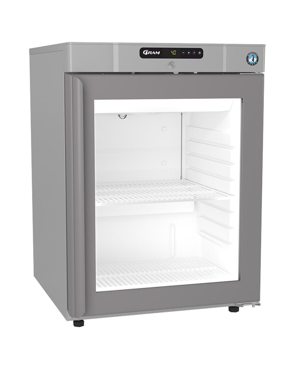 Réfrigérateur porte vitrée - 123 Litre - 1 porte - Acier Inoxydable - Gramme - Compact 220 - KG 220 R-DR G E