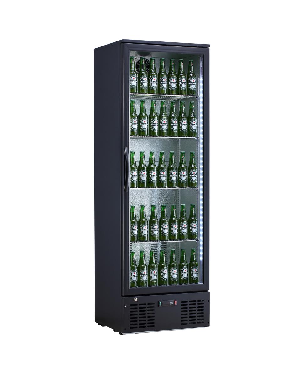 Réfrigérateur porte vitrée - 235 Litres - Noir - Aluminium - Promoline