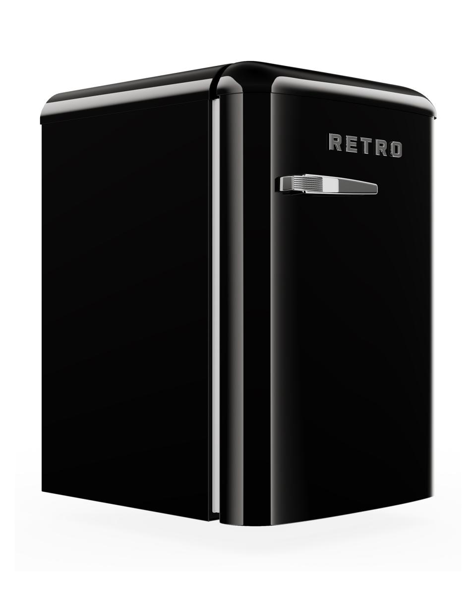Réfrigérateur Rétro - 120 Litres - Modèle de table - Noir - Promoline