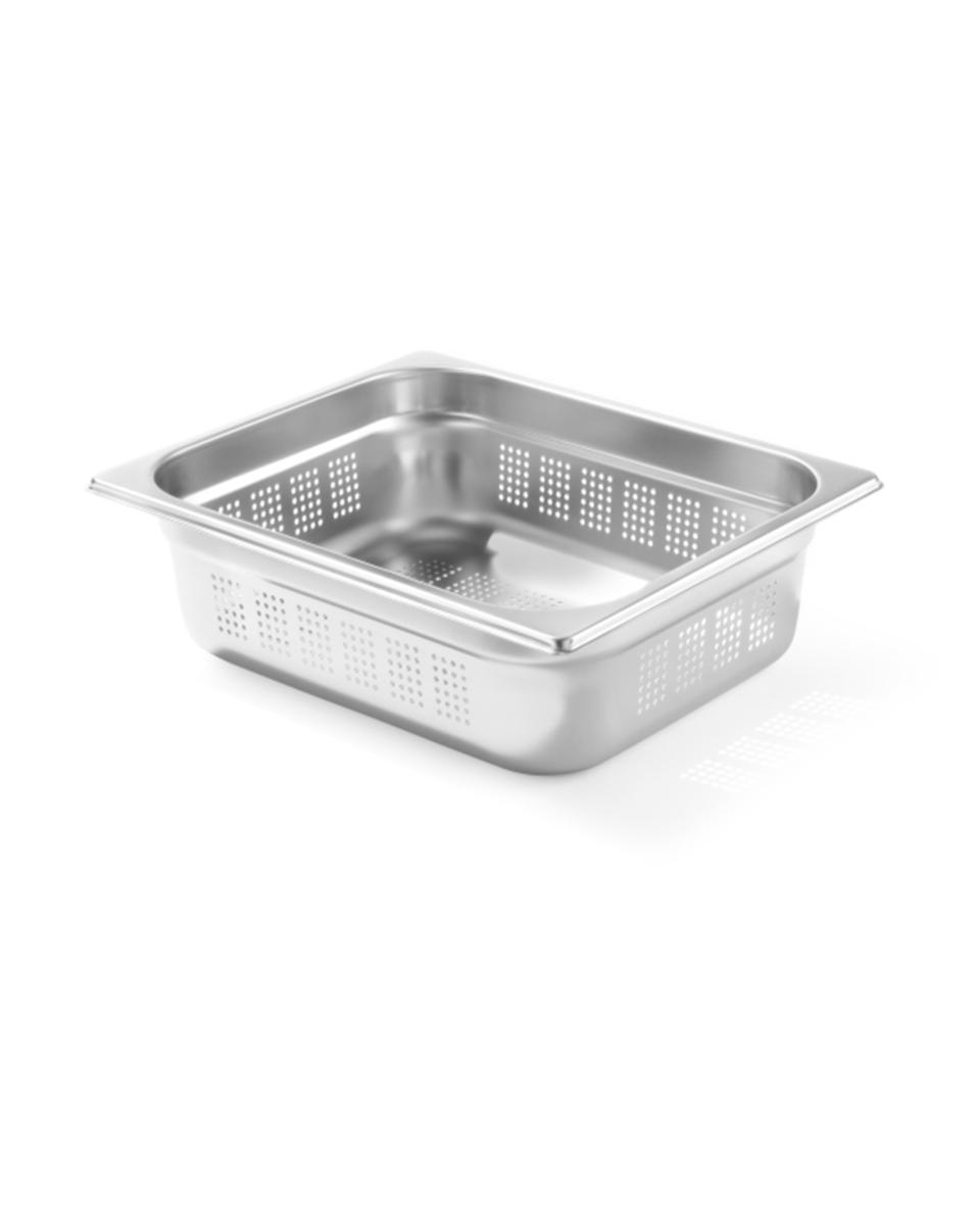 Bac gastronorme - 1/3 GN - 20 mm - Perforé - Inox - Gamme Budget - Promoline