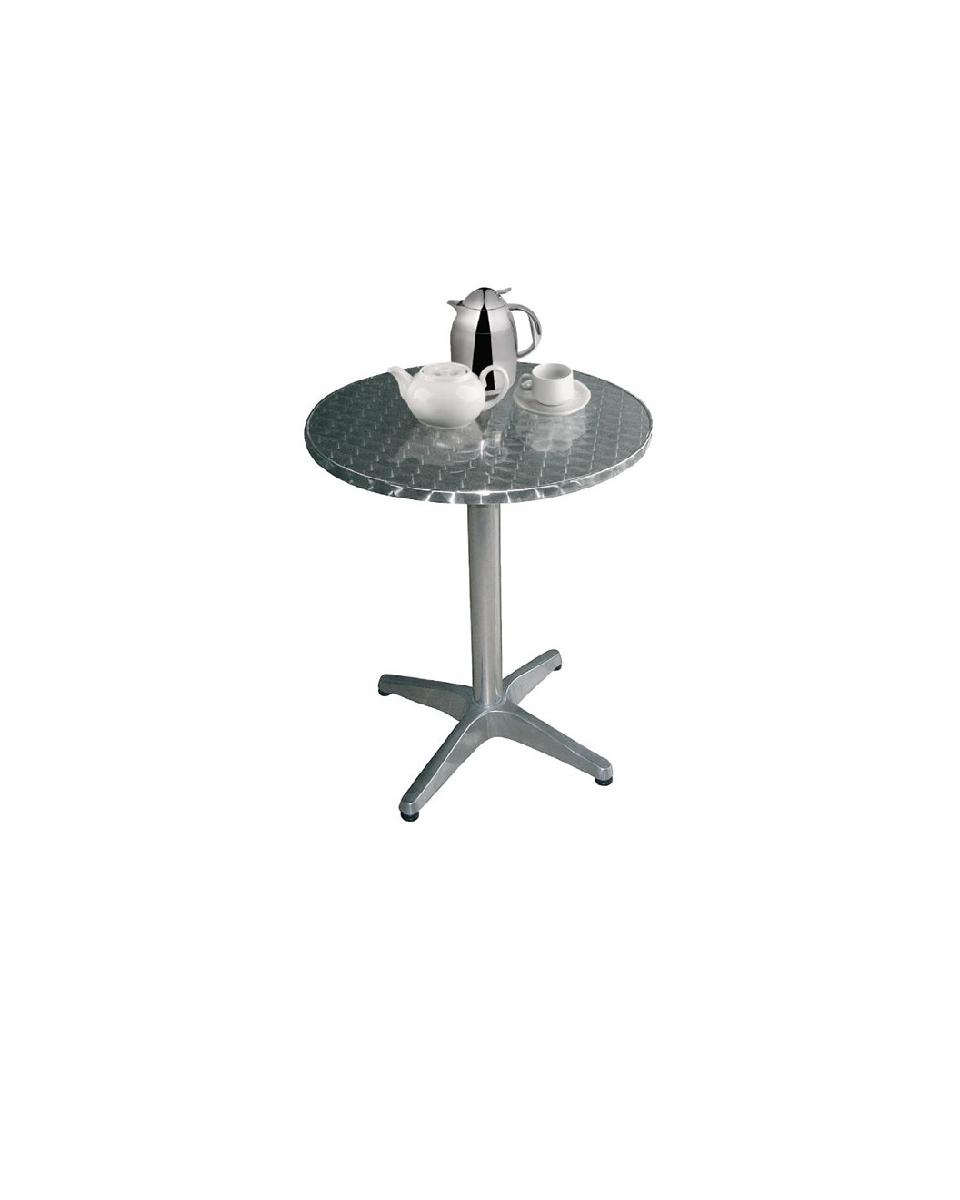 Table - Gris - Ø 80 x H 72 CM - Inox/Aluminium - Bolero - U426