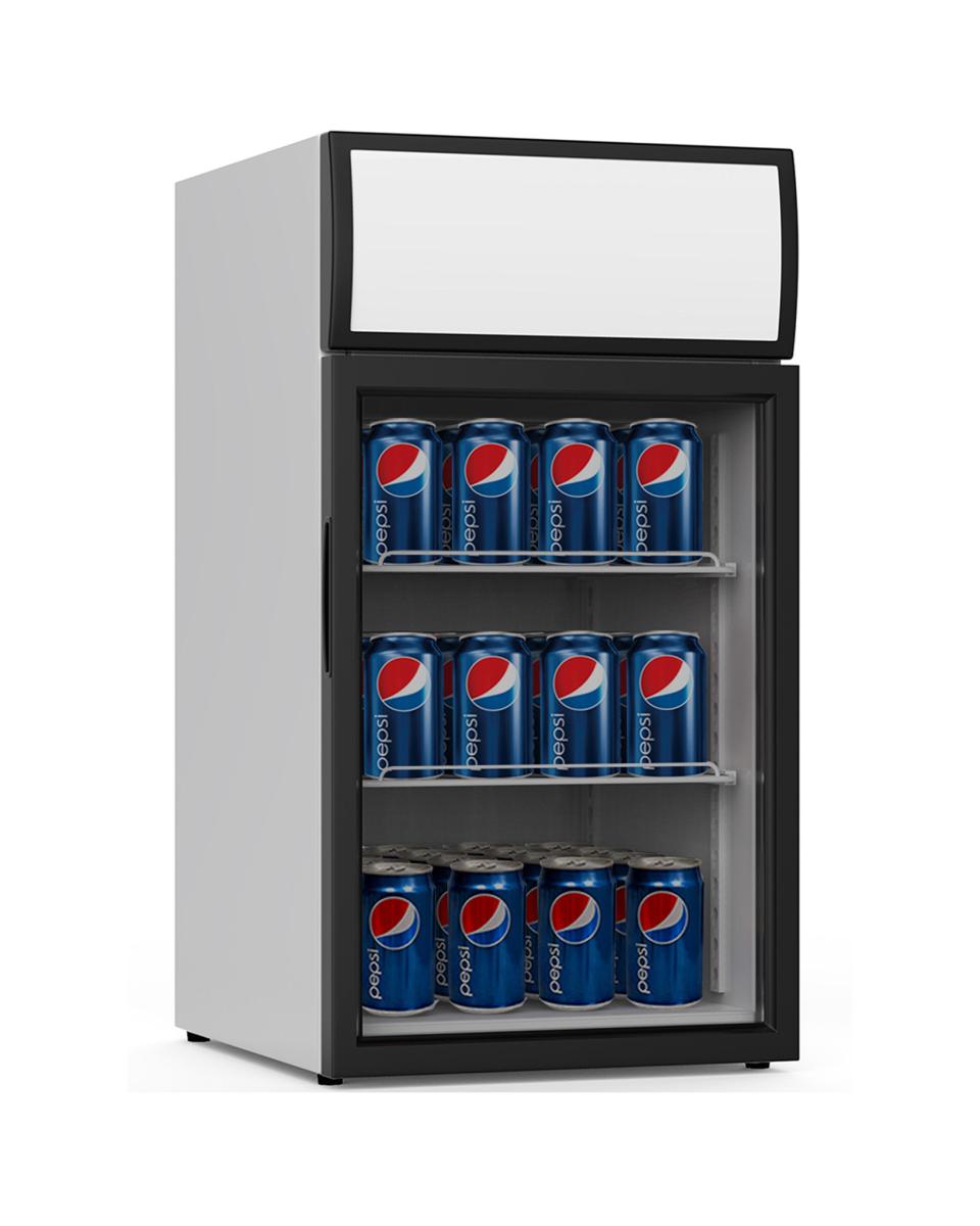 Réfrigérateur porte vitrée - 50 litres - 1 porte - Promoline