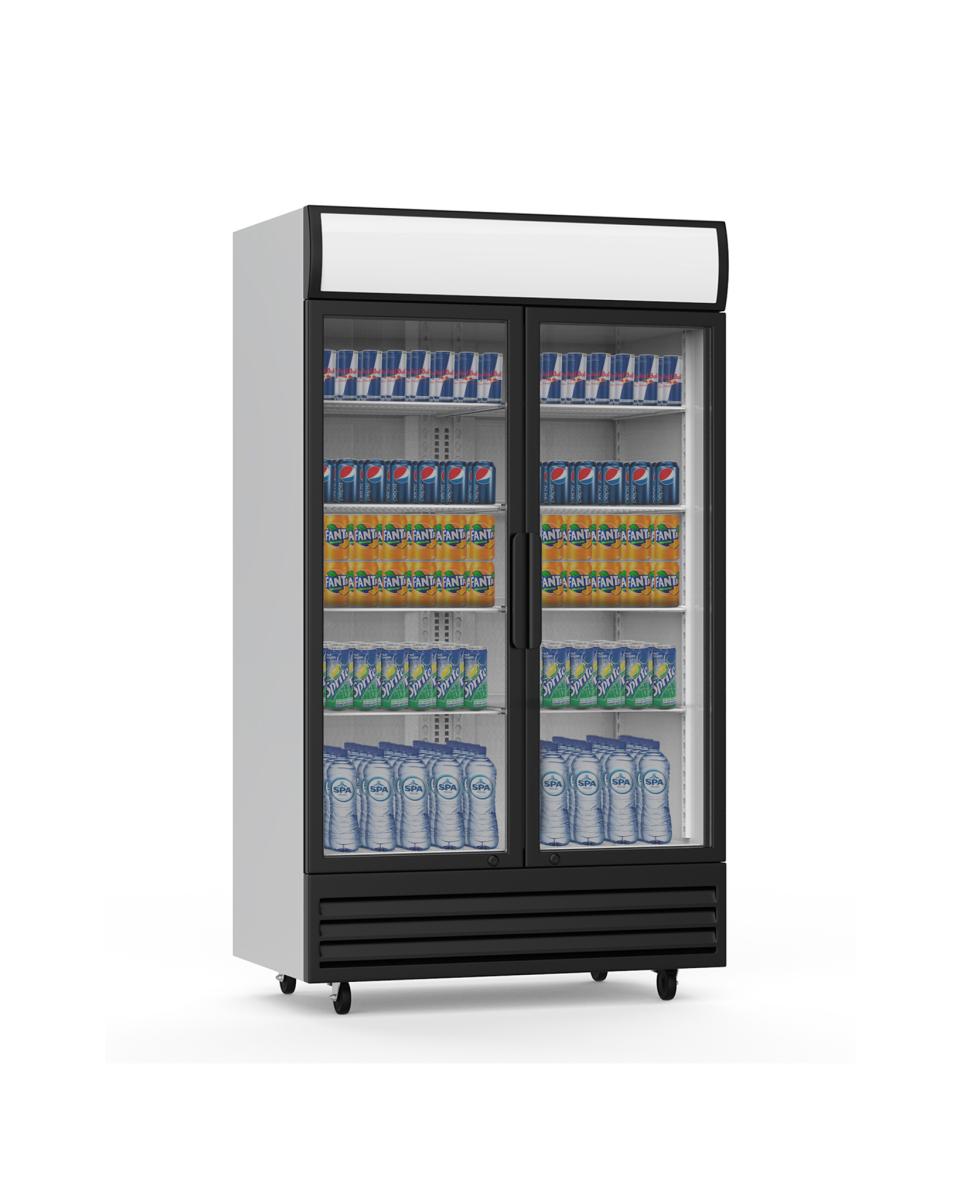 Réfrigérateur porte vitrée - 2 portes - 1000 Litres - H 203 x 113 x 70 CM - Promoline