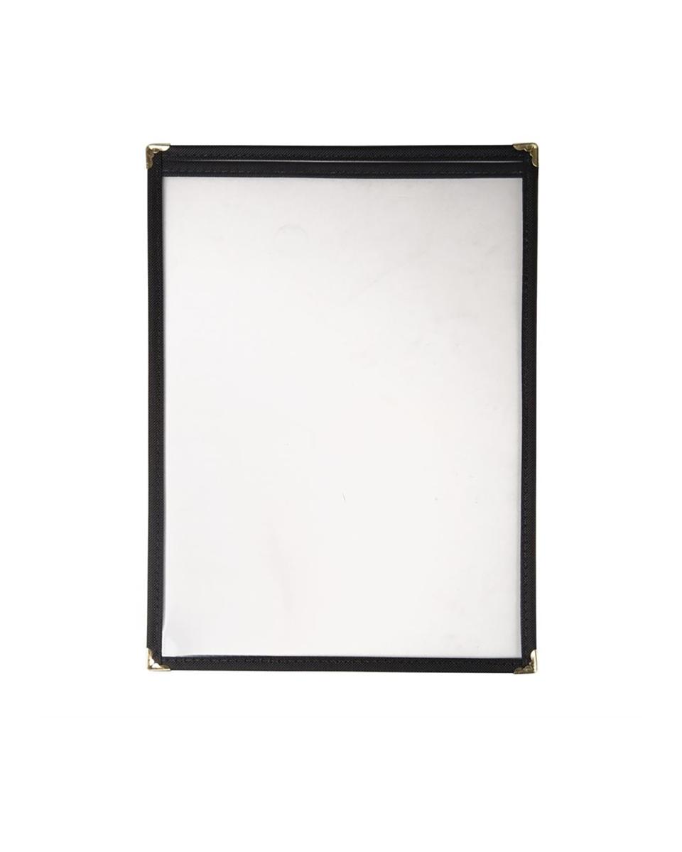 Porte menu - A4 - Noir - H 32 x 23,5 x 0,2 CM - Plastique - Olympia - E292
