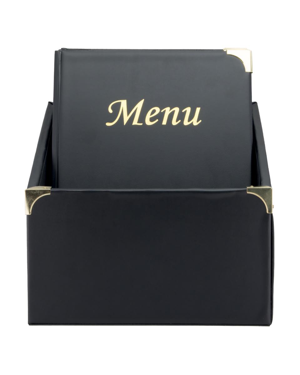 Boîte à menu - Basic - 4 pièces - H 30,5 x 29 x 21 CM - Noir - Securit - MC-BOX-BRA4-BL