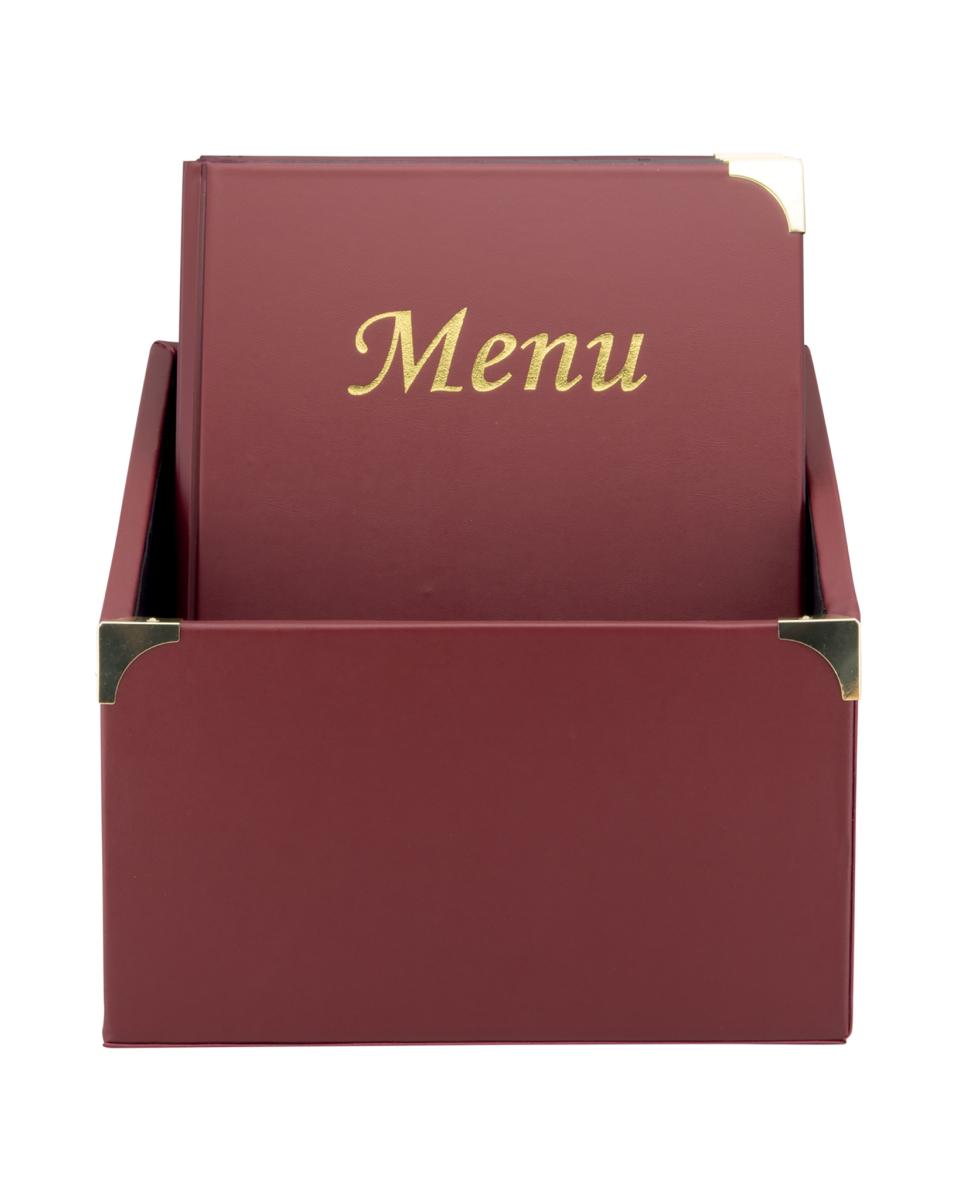 Boîte à menu - Basic - 8 x A4 - 4 pièces - H 30,5 x 29 x 21 CM - Rouge - Securit - MC-BOX-BRA4-WR