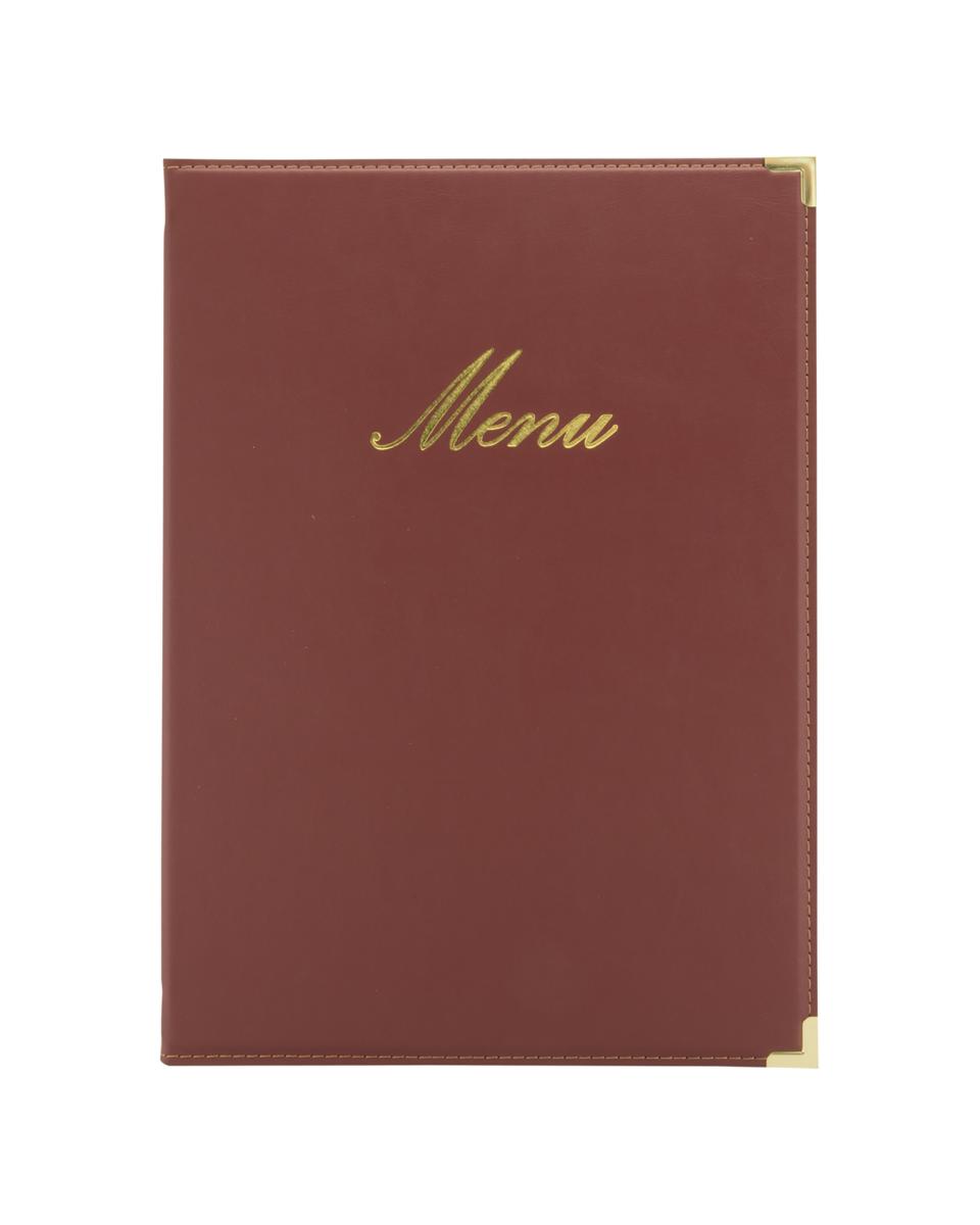 Dossier menu - Gamme Classique - A4 - H 34,4 x 24,5 x 0,5 CM - Rouge - Securit - MC-CRA4-WR