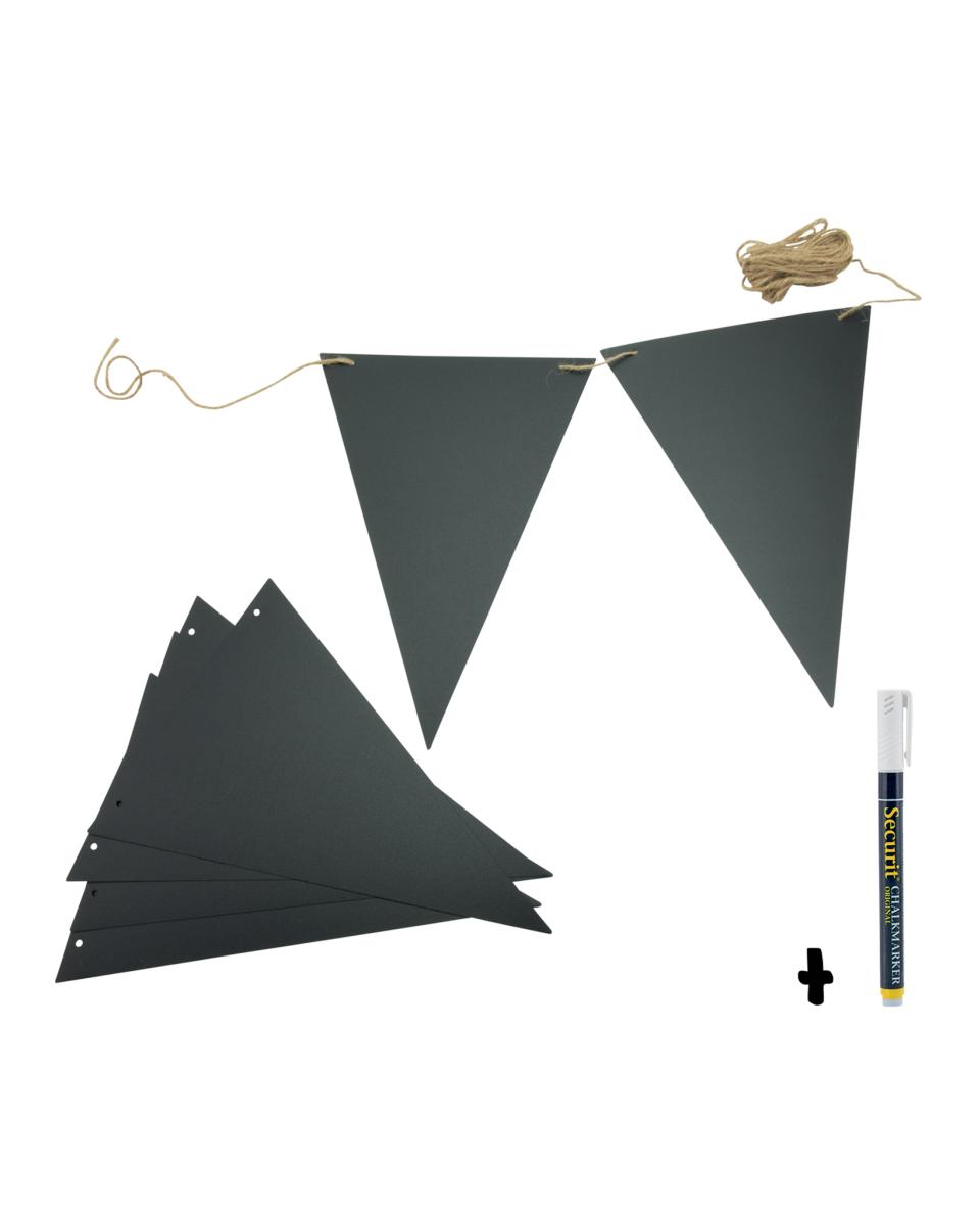 Tableau noir - Drapeaux - 14 pièces - H 35,5 x 17,5 x 1,5 CM - Noir - Securit - FB-FLAG
