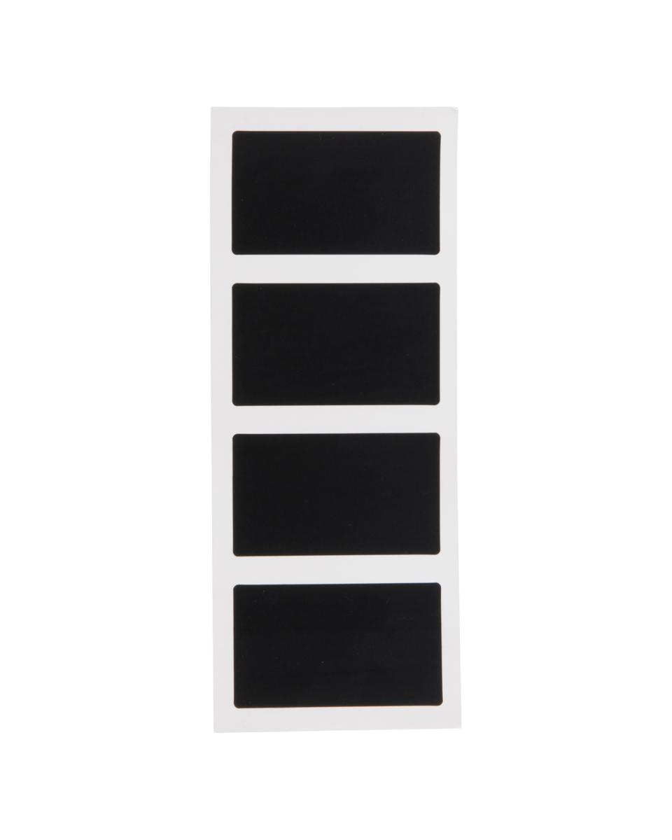 Tableau noir - Autocollant - Rectangle - 8 pièces - H 32 x 10,5 x 0,1 CM - Noir - Securit - CS-RECT-8