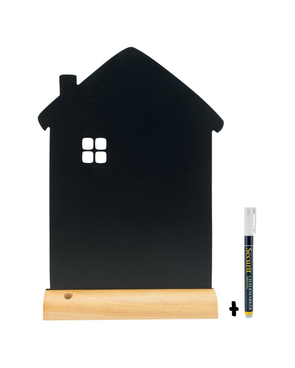 Tableau noir - Silhouette - Maison - H 32 x 23 x 6 CM - Noir - Securit - FBT-HOUSE