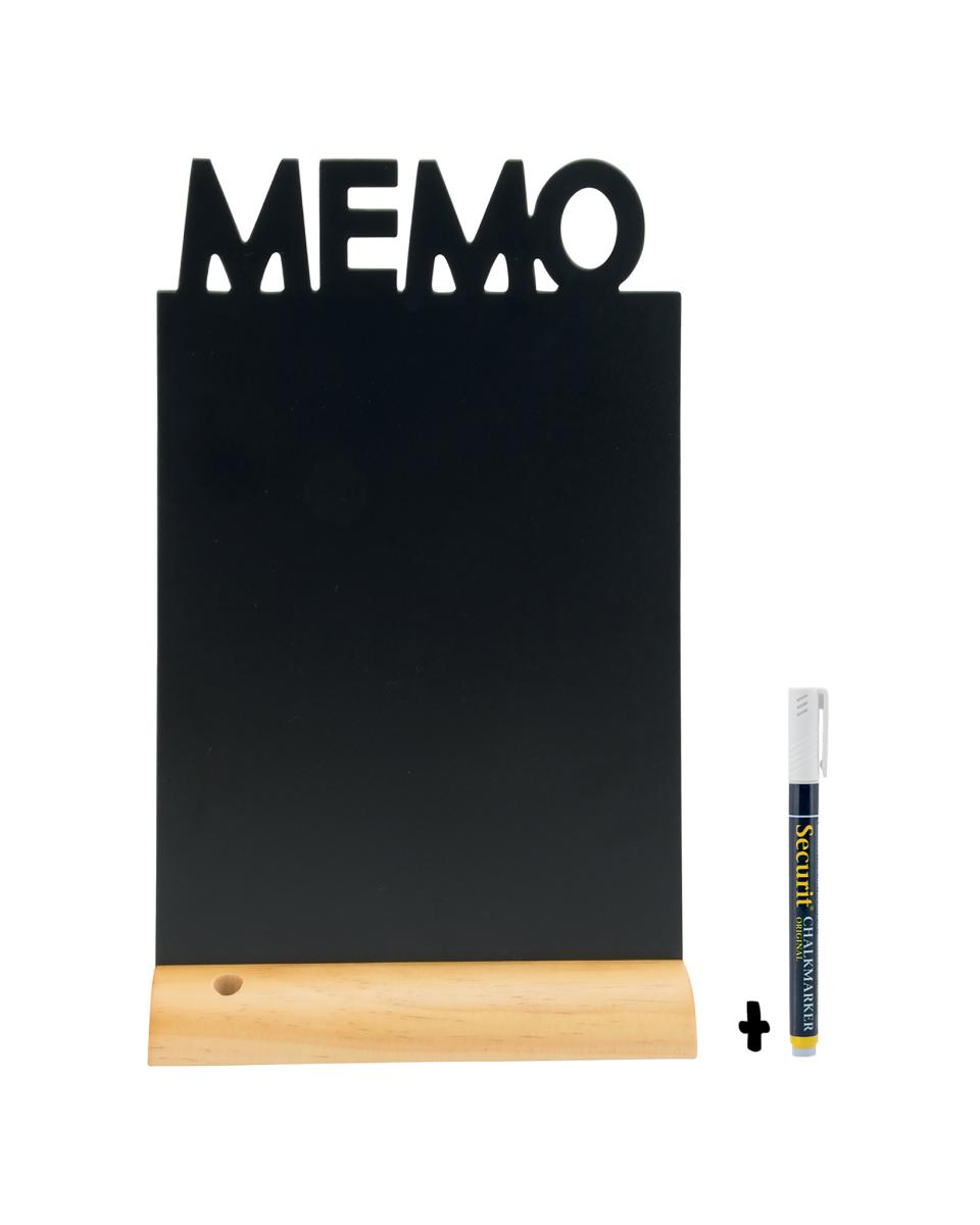 Tableau noir - Silhouette - MEMO - H 21 x 34,5 x 6 CM - Noir - Securit - FBT-MEMO