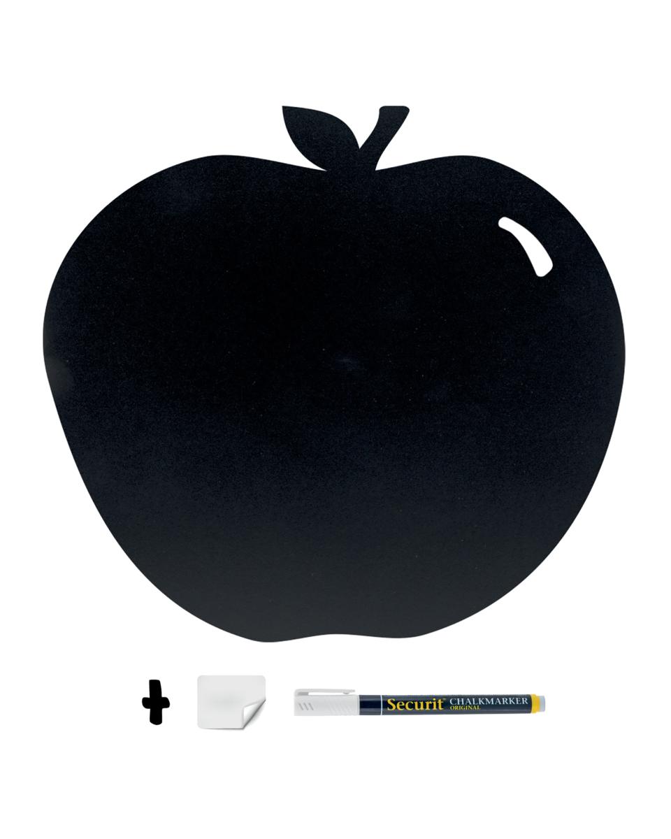 Tableau noir - Silhouette - Pomme - H 53 x 30 x 1,5 CM - Noir - Securit - FB-APPLE