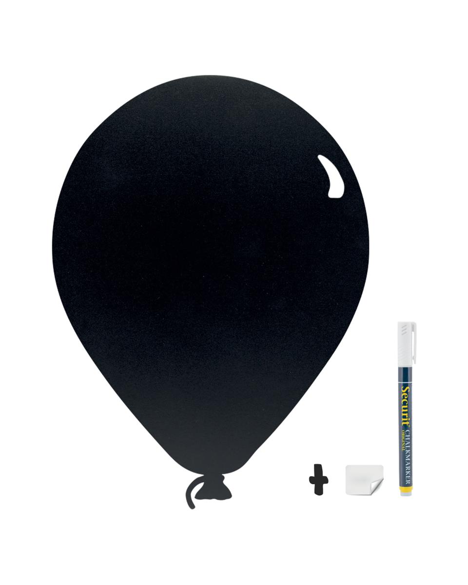 Tableau noir - Silhouette - Ballon - H 53 x 30 x 1,5 CM - Noir - Securit - FB-BALLOON