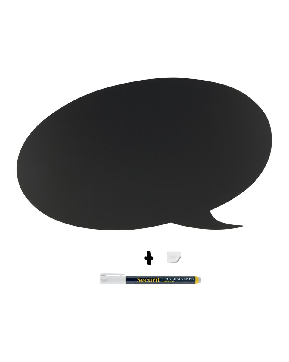 Tableau noir - Silhouette - Bulle - H 53 x 30 x 1,5 CM - Noir - Securit - FB-BUBBLE