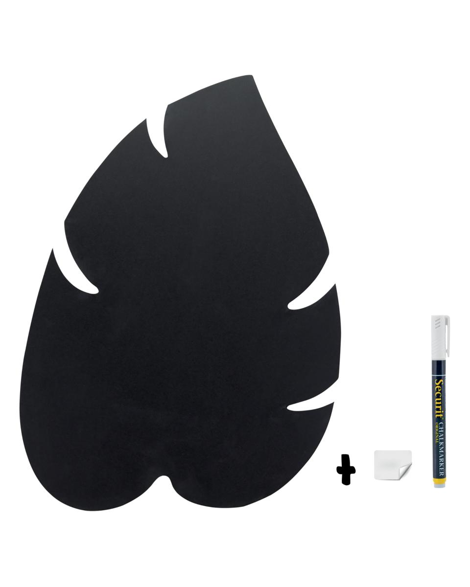 Tableau noir - Silhouette - Dessus - H 53 x 30 x 1,5 CM - Noir - Securit - FB-LEAF