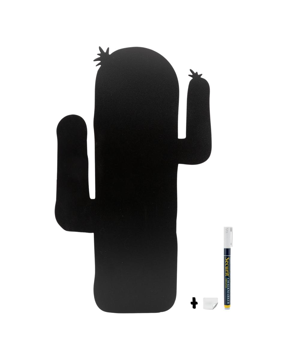Tableau noir - Sillhouette - Cactus - H 47,3 x 27,5 x 1,5 CM - Noir - Securit - FB-CACTUS