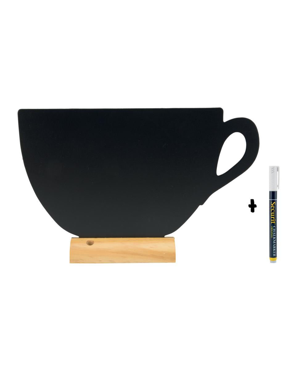 Tableau noir - Silhouette - Tasse - H 21,3 x 33,5 x 6 CM - Noir - Securit - FBT-CUP