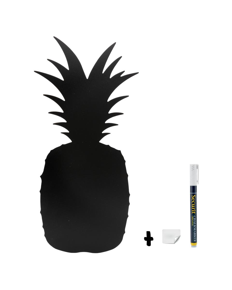 Tableau noir - Sillhouette - Ananas - H 49,3 x 23,6 x 1,5 CM - Noir - Securit - FB-PINEAPPLE