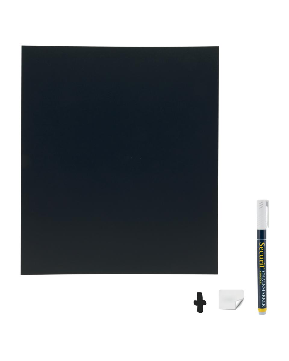 Tableau noir - Carré - H 53 x 30 x 1,5 CM - Noir - Securit - FB-SQUARE