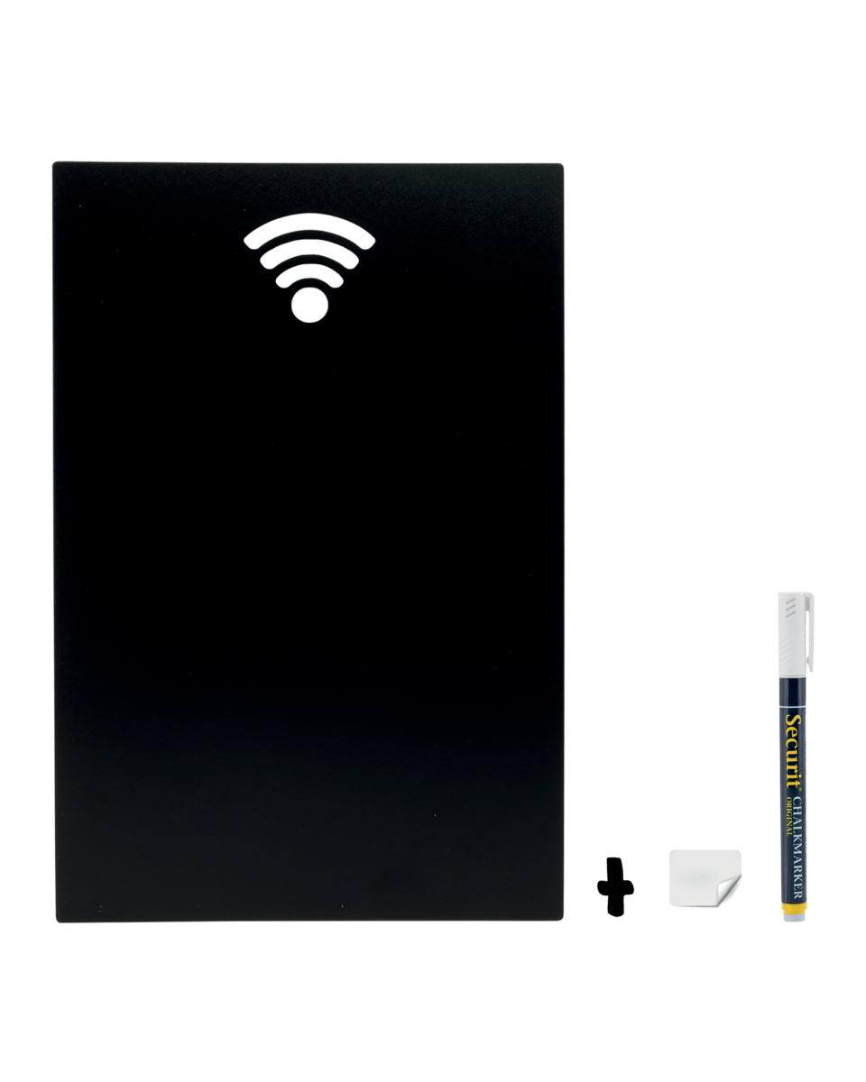 Tableau noir - Silhouette - WiFi - H 53 x 30 x 1,5 CM - Noir - Securit - FB-WIFI