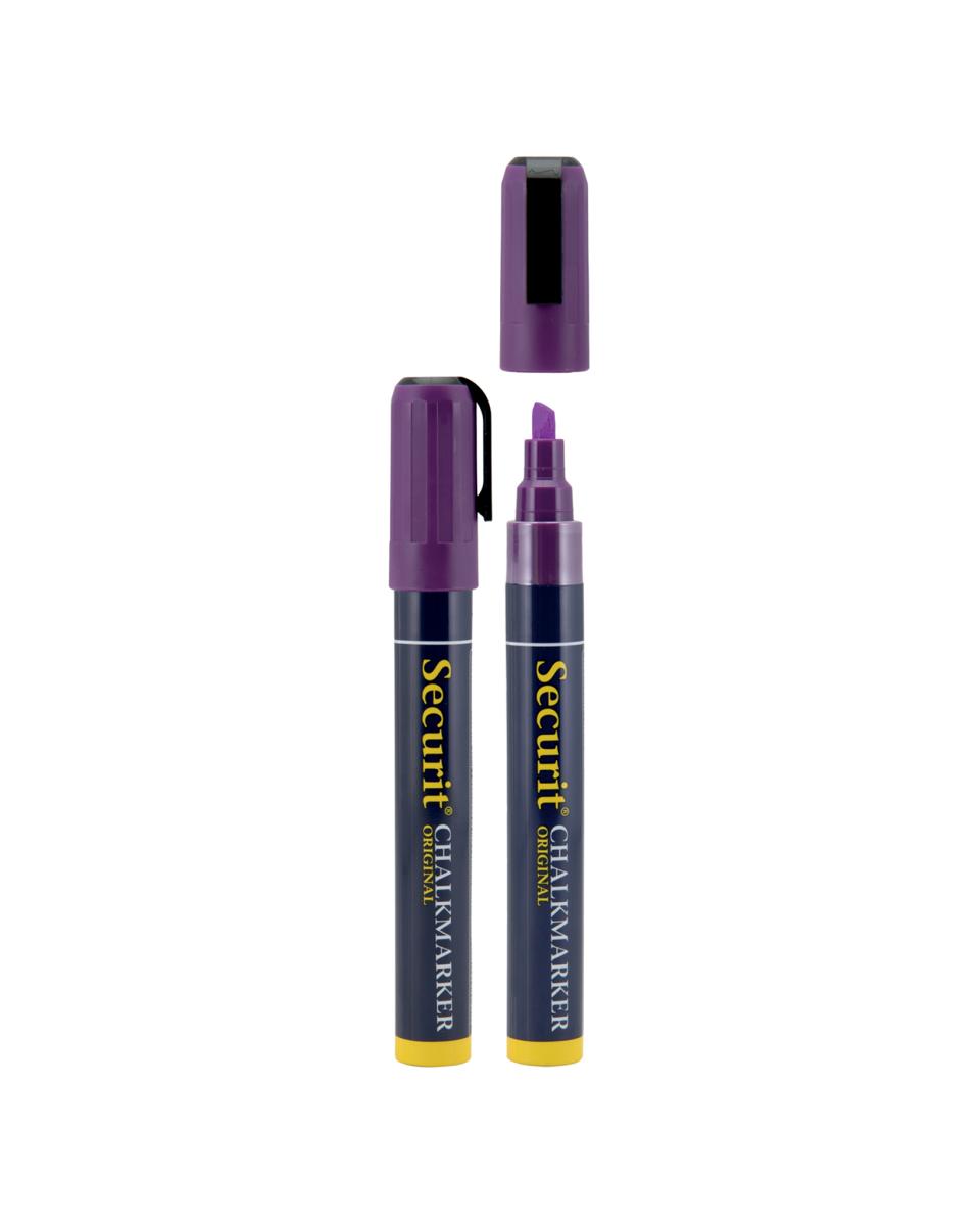 Marqueur craie - Liquide - 2-6mm - 2 pièces - H 22,5 x 12 x 2,2 CM - Violet - Securit - BL-SMA510-VT