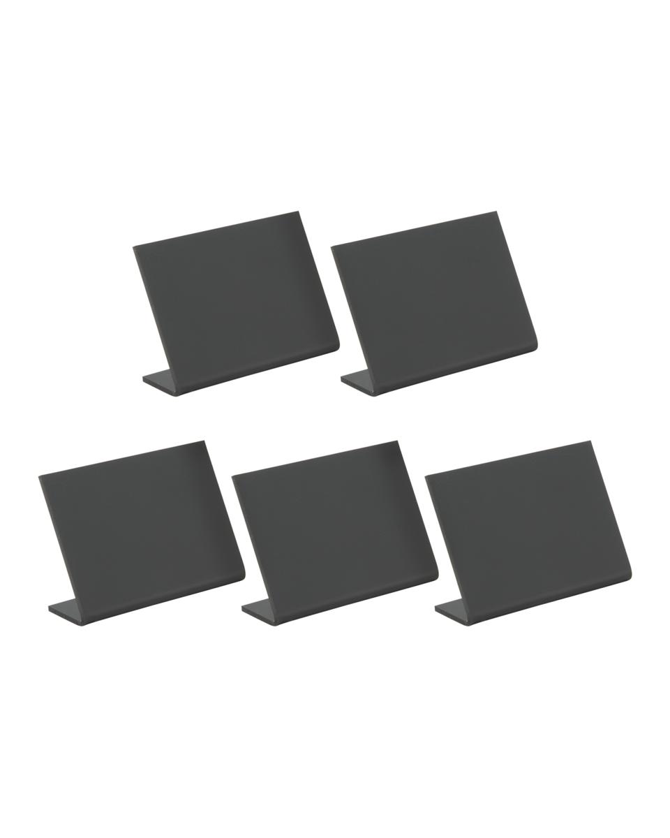 Tableau noir - Forme L - A8 - 5 pièces - H 14,5 x 10 x 3,5 CM - Noir - Securit - TBA-BL-A8