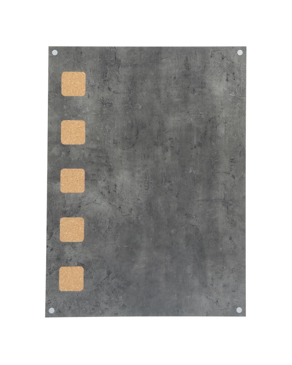 Tableau noir - Tableaux en liège - H 82 x 61 x 2 CM - Gris - Securit - LW-GY-78