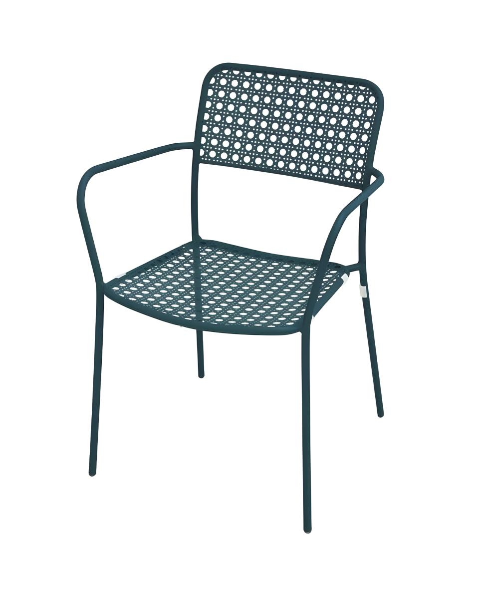 Chaise de terrasse Toscane - Acier bleu - Promoline