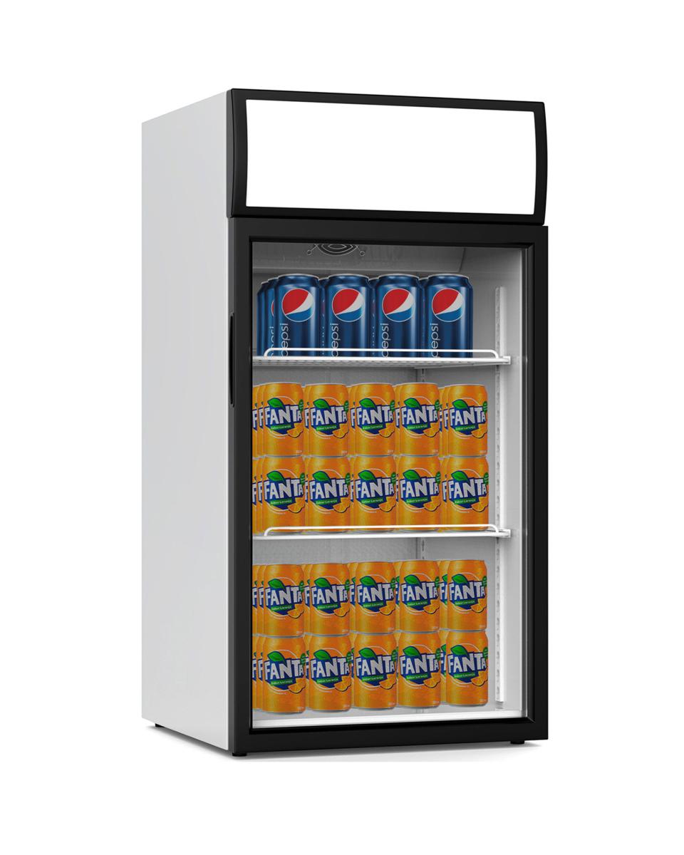 Réfrigérateur porte vitrée - 80 Litres - 1 porte - Promoline