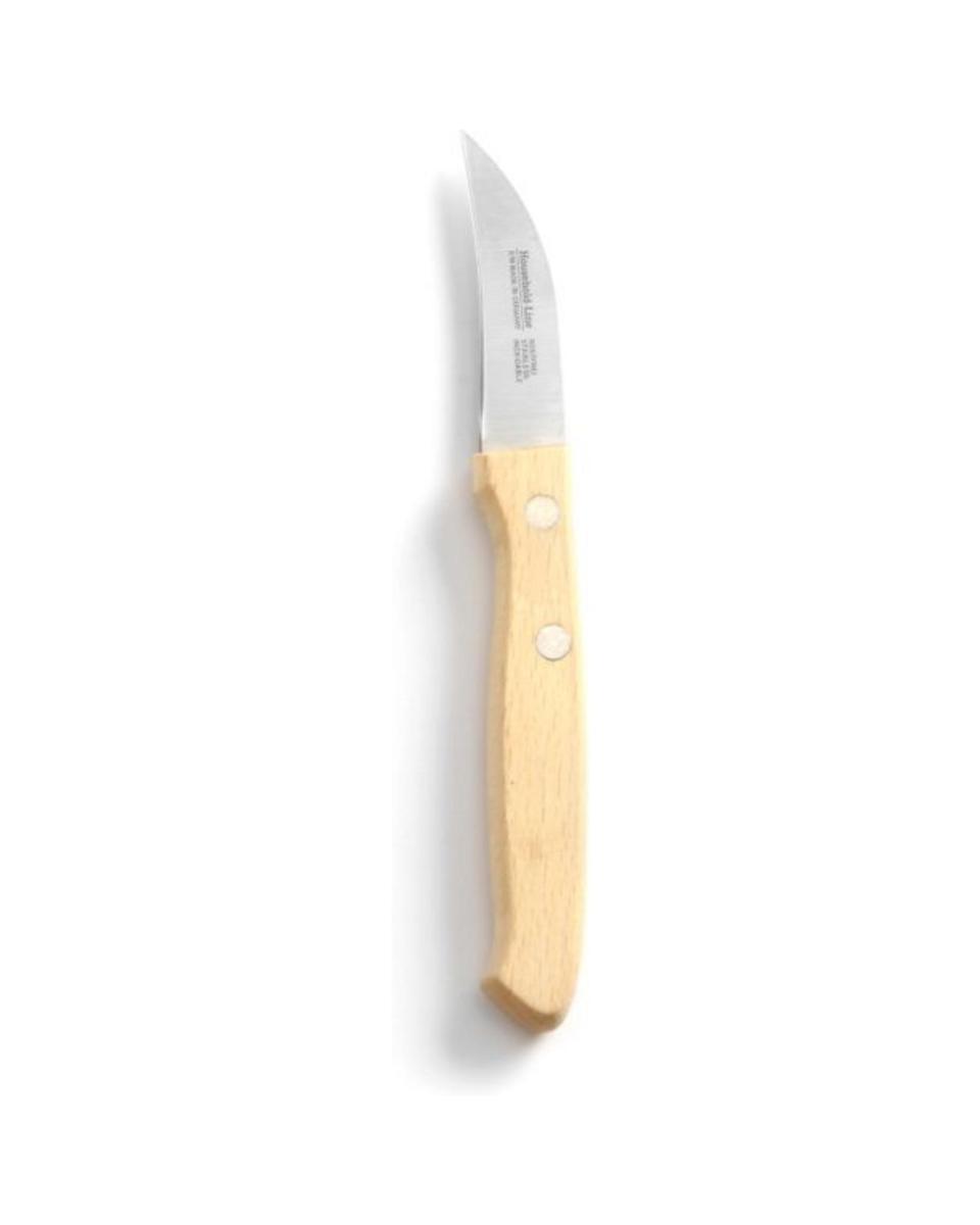 Couteau à éplucher manche bois - inox - H 1 X 1.5 X 16.5 CM - Hendi - 841020