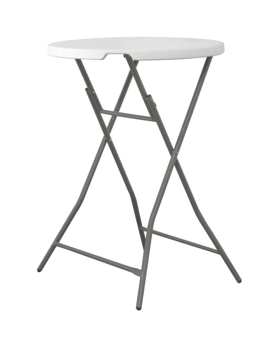 Table haute - Ø 80 cm - Blanc - Hendi - 810958