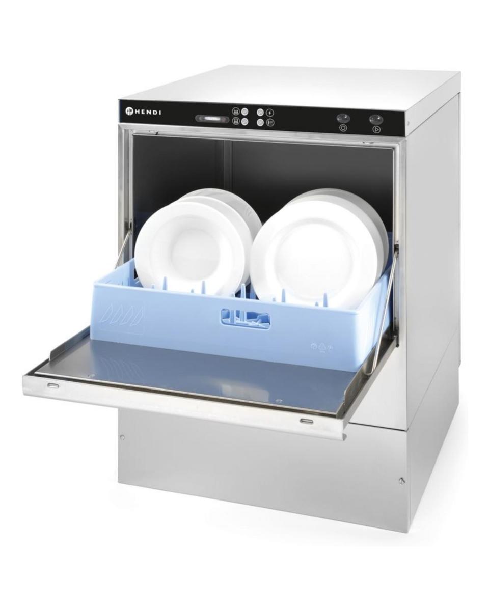 Lave-vaisselle K50 - Inox - Distributeur de savon - Pompe vidange - Hendi - 233054