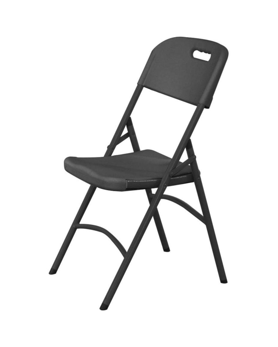 Chaise de restauration - noir - HDPE - H 84 X 44 X 54 CM - Hendi - 810989