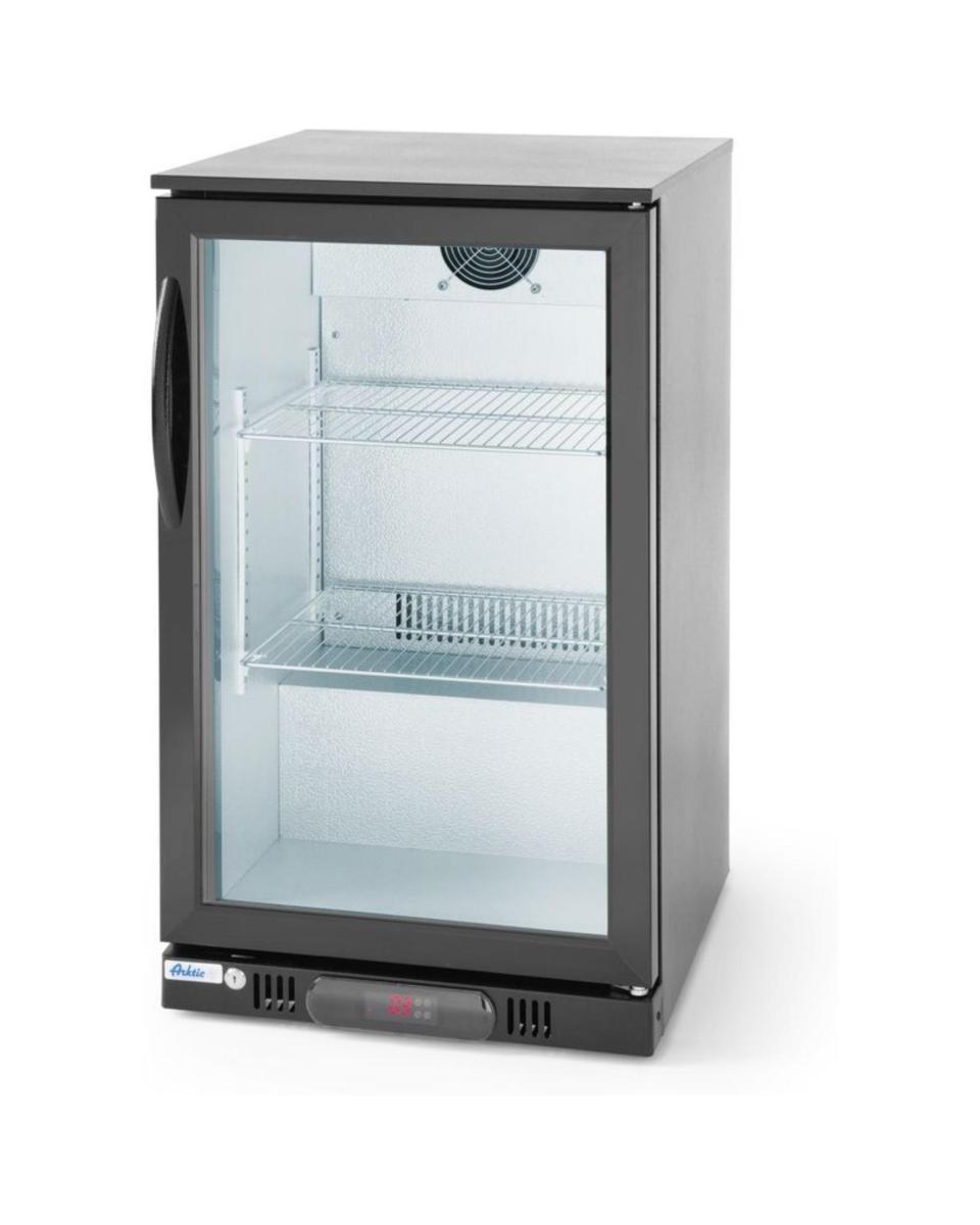 Réfrigérateur backbar une porte 118L - Aluminium Chromé - H 90 X 50 X 50 CM - Hendi - 233900