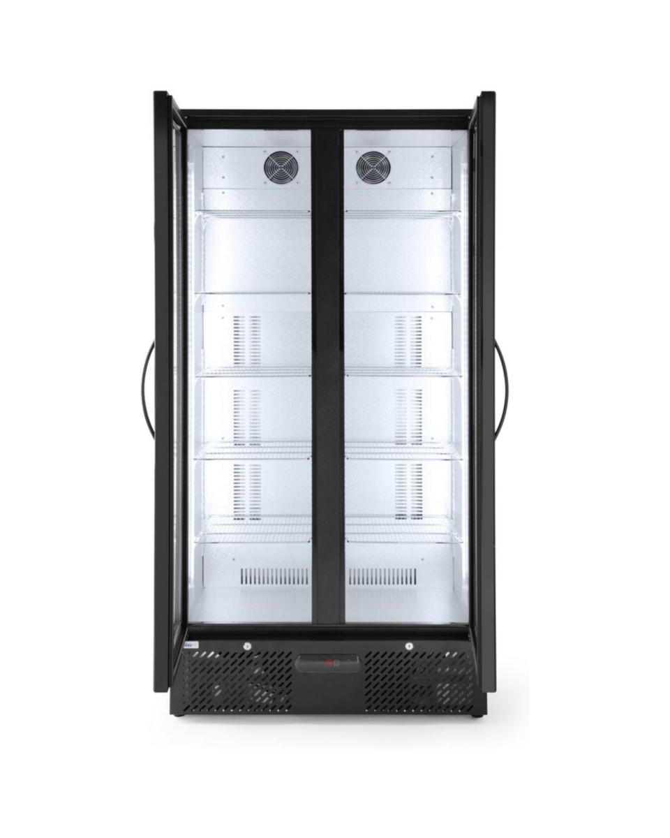 Réfrigérateur backbar à double portes 458L - Aluminium Chromé - H 182 X 51,5 X 90 CM - Hendi - 233931