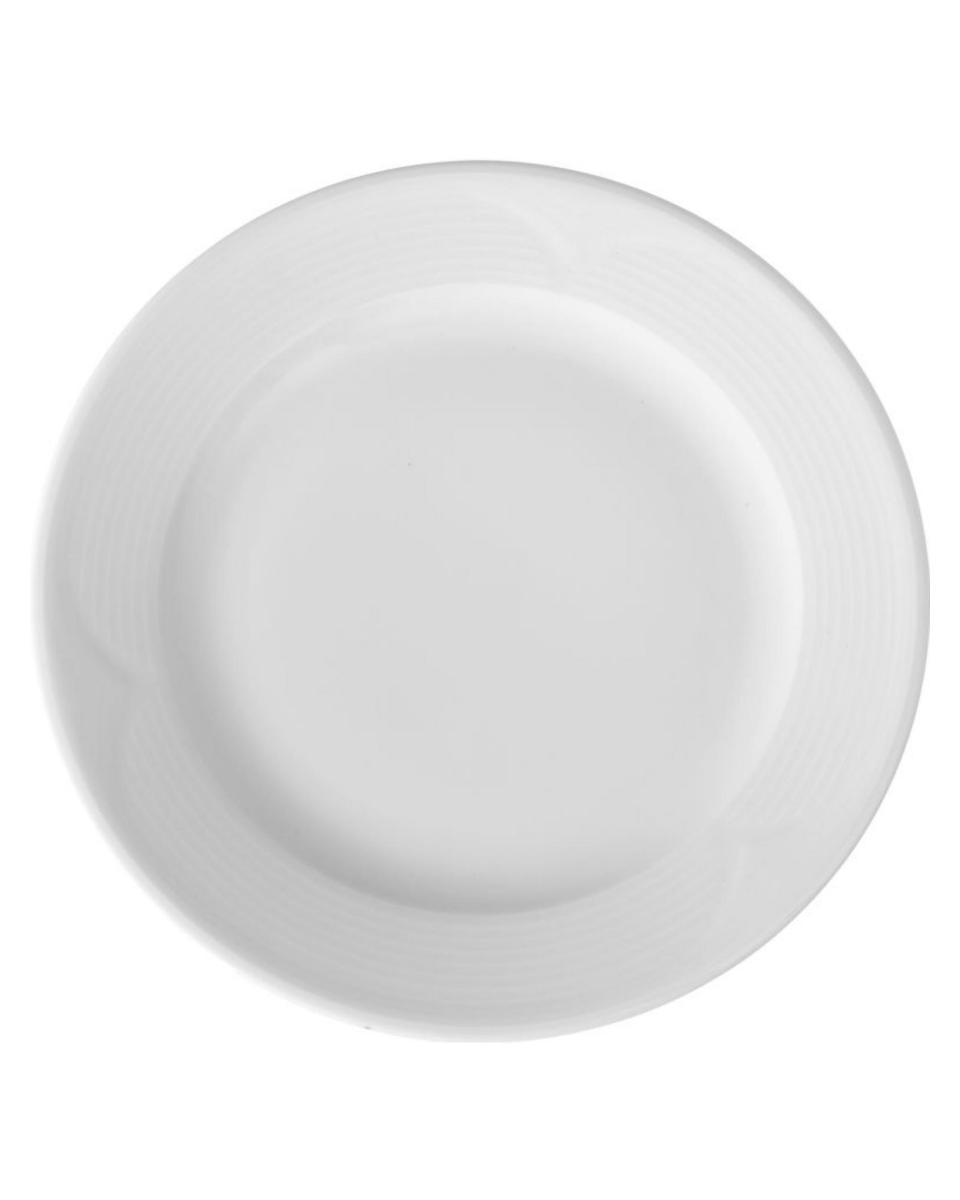 Assiette plate - 12 pièces - Porcelaine - 24 CM - Hendi - 794326