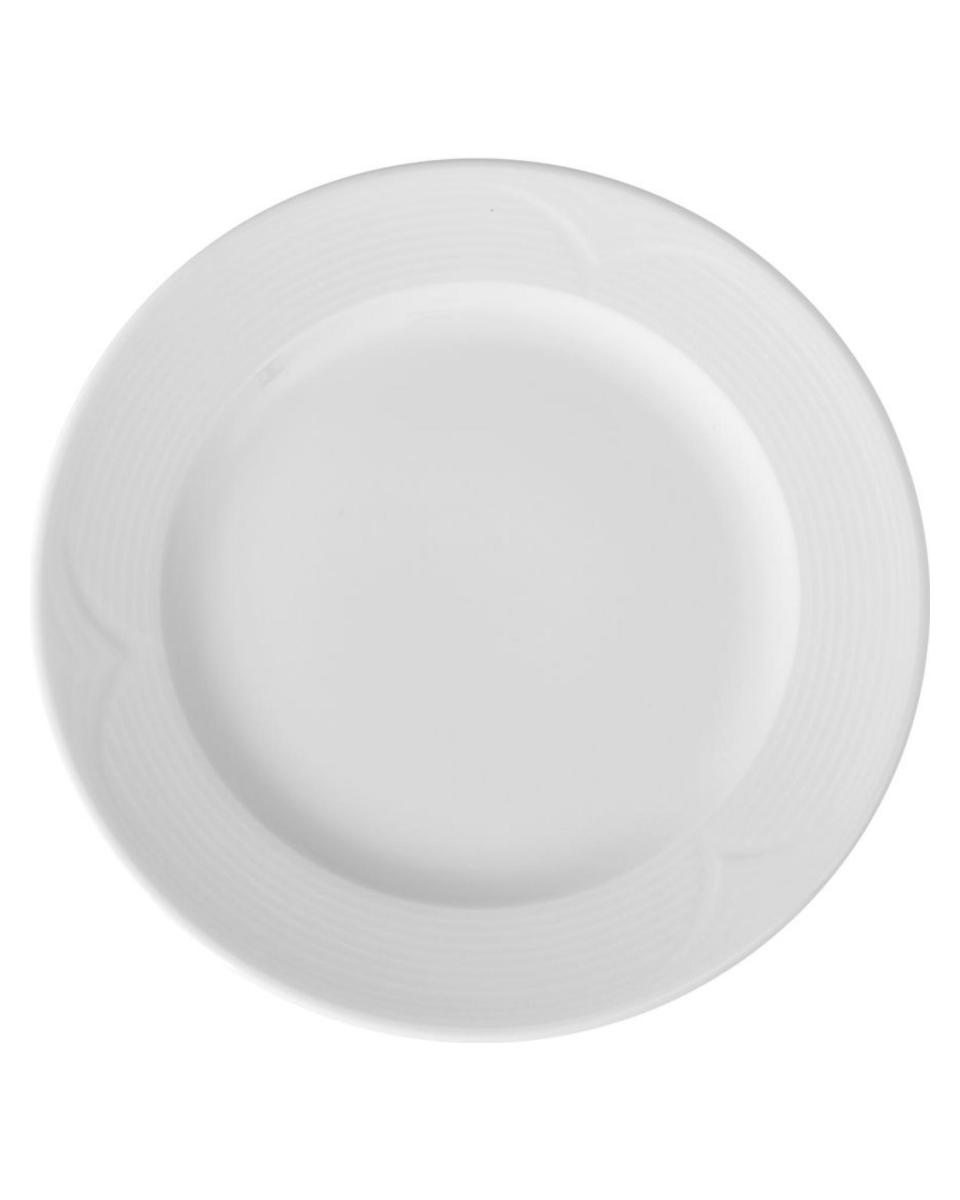 Assiette plate - 12 pièces - Porcelaine - 26 CM - Hendi - 794333