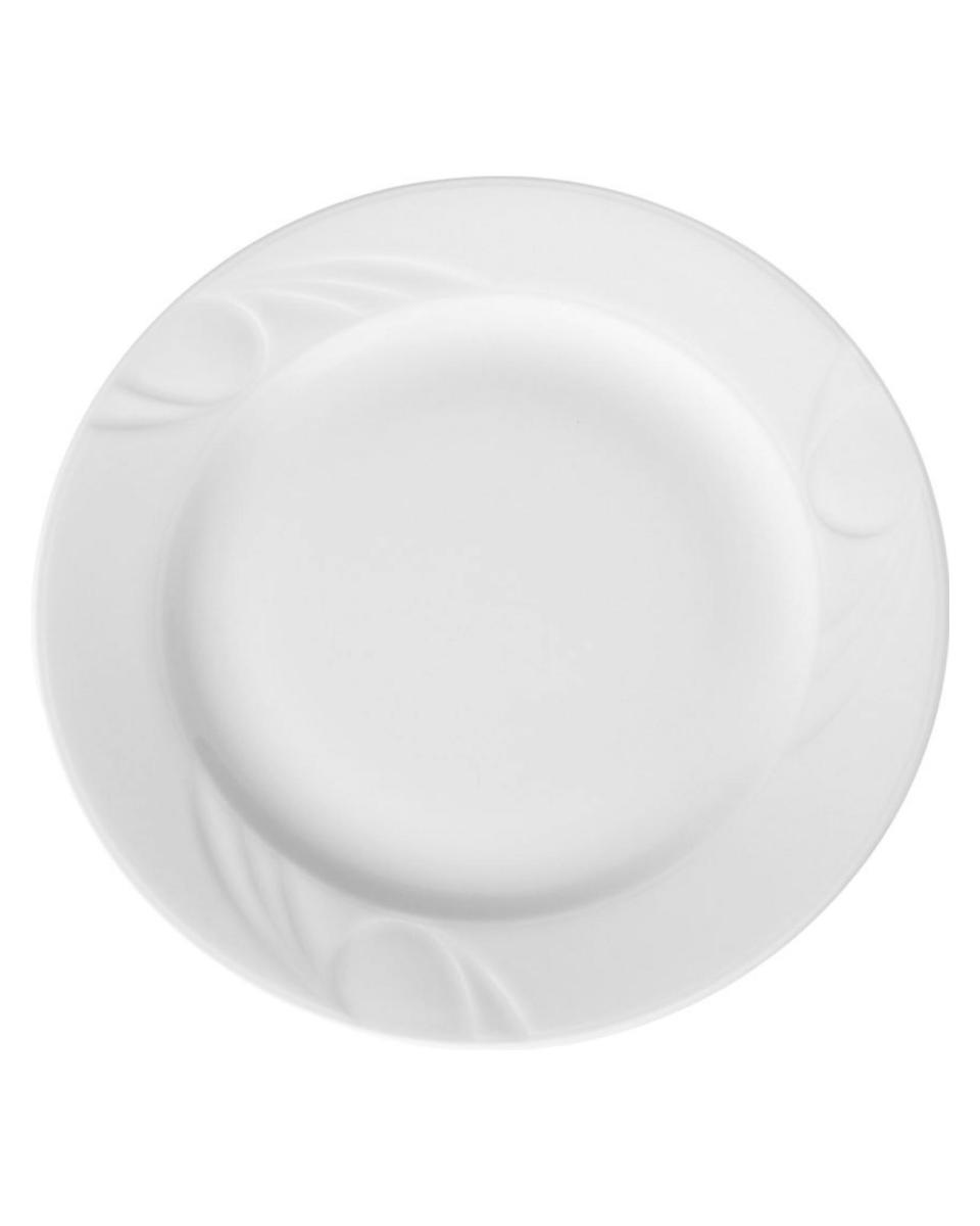 Assiette Plate - 12 pièces - Porcelaine - Ø24 CM - Hendi - 795507
