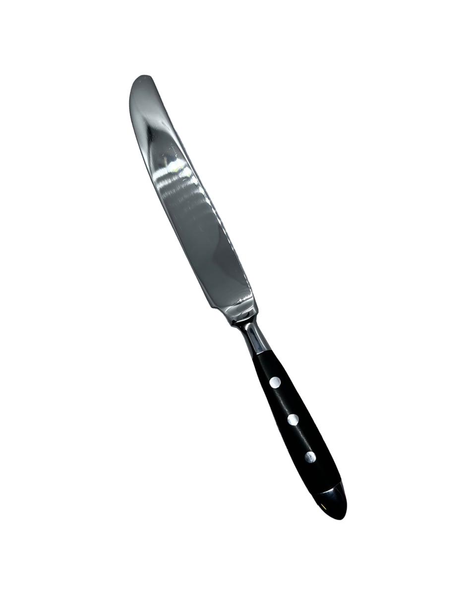 Couteau de table - 21,4 CM - Manche Noir - Bistro - G-Tableware - 6 pièces - G-line