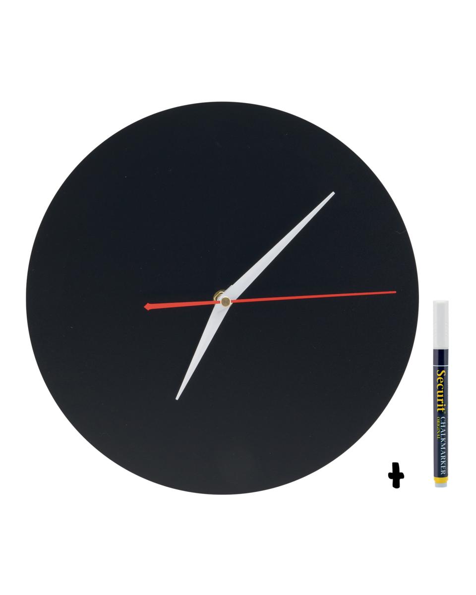 Tableau noir - Silhouette - Horloge - H 34,8 x 30,1 x 2,5 CM - Noir - Securit - FB-CLOCK
