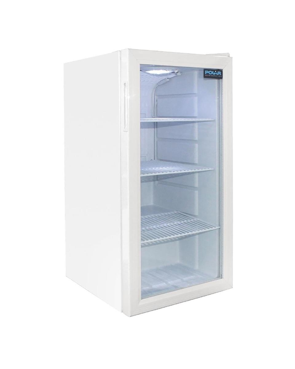 Réfrigérateur porte vitrée - 88 Litres - 1 porte - H 82,5 x 43 x 48 CM - 85 W - 230 V - Polar - CF750