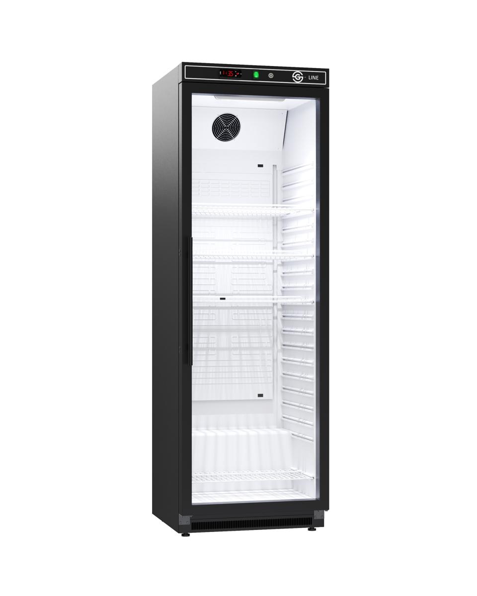 Réfrigérateur porte vitrée - 400 Litres - Noir - 1 porte - Promoline - G-Line