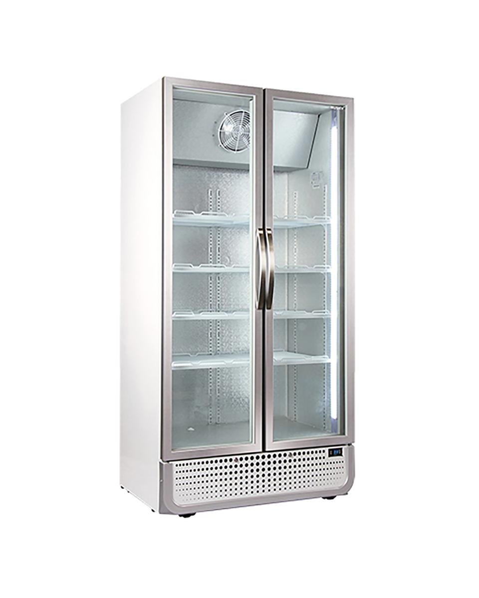 Réfrigérateur porte vitrée - 728 Litre - H 198.5 x 100 x 71.9 CM - 132 KG - 220-240 V - 580 W - Ventilé - Tôle d'acier - Blanc - +0°C / +10°C - Husky - 905520