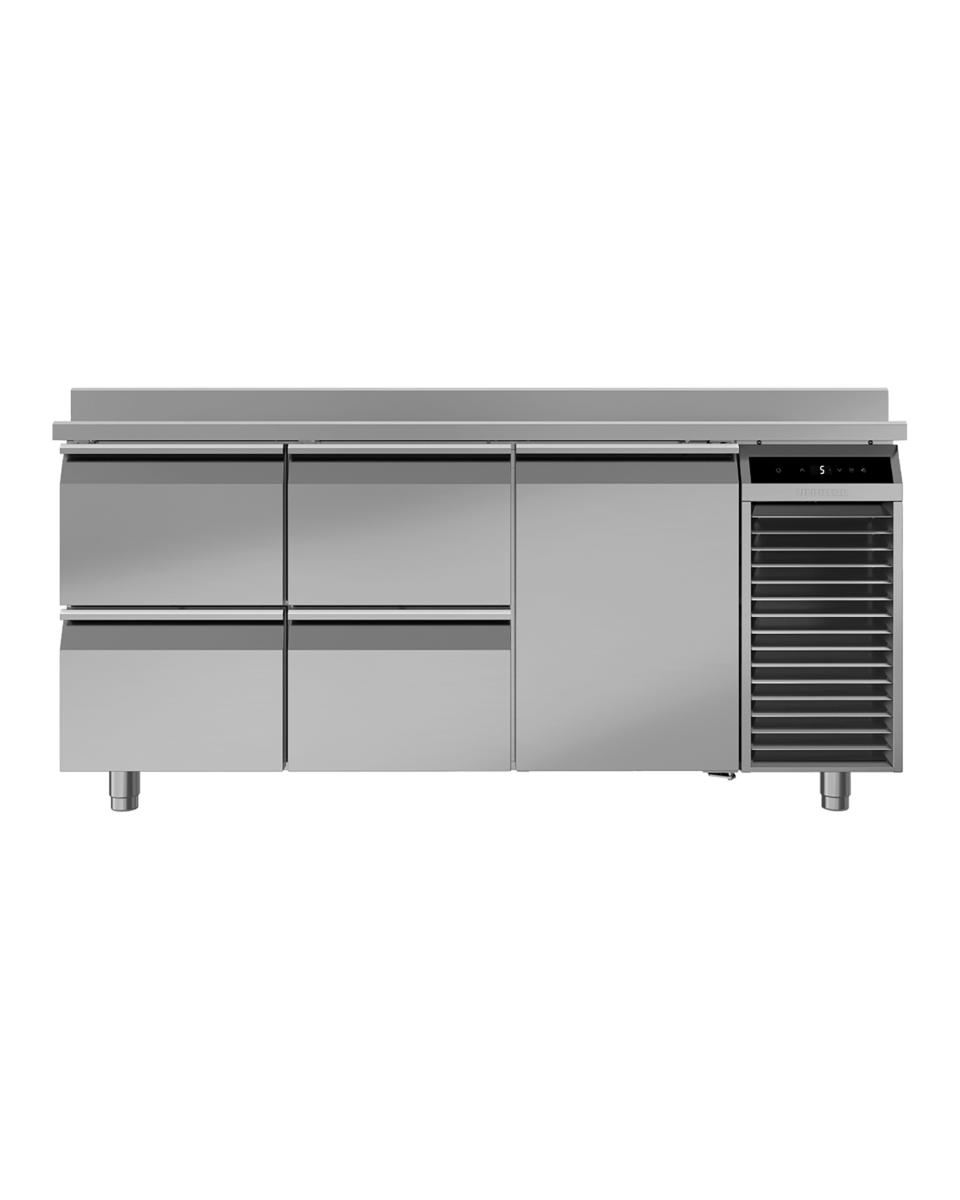 Etabli réfrigéré - 223 Litre - 1 portes - 4 tiroirs - Plan de travail inox - Rebord droit - Liebherr - FRTSvg 7556-40/S01